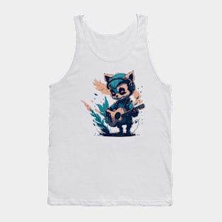 Guitarist Raccoon Tank Top